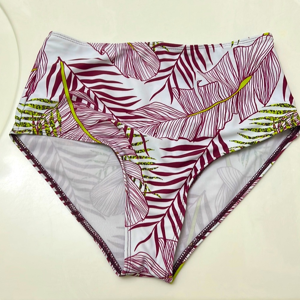 SHEIN maroon tropical bikini set size small